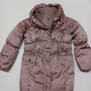 Gap girls Champagne Rose pink puffer coat 8